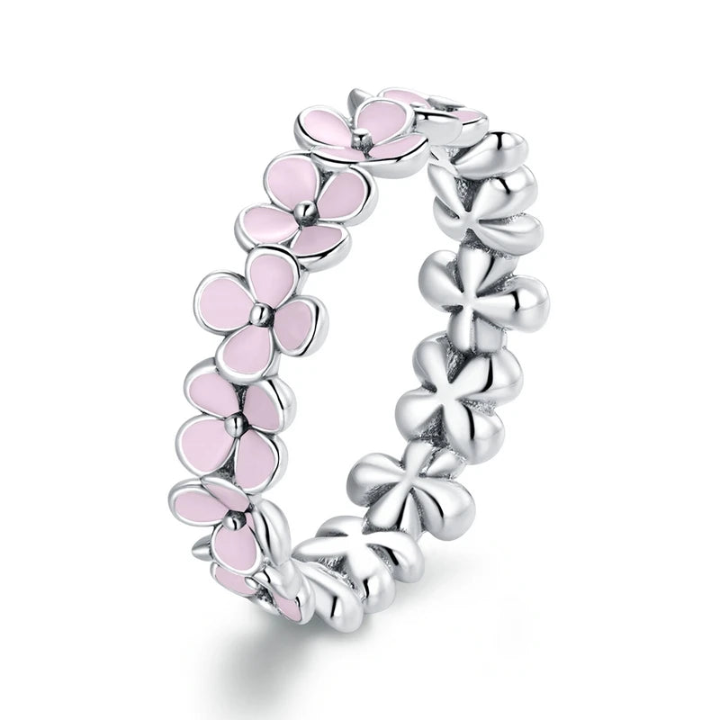 Pink Flower Rings