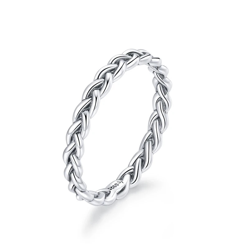 Braided Texture Twisted Eternity Band