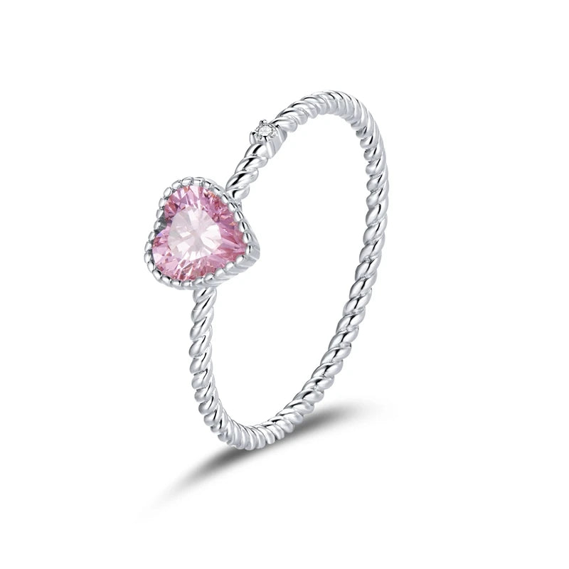 Romantic Pink Gemstone Ring Set: A Dazzling Duo of Love and Elegance