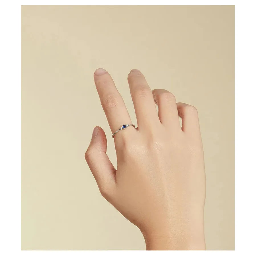 Stylish Rings Set with Blue Gemstones