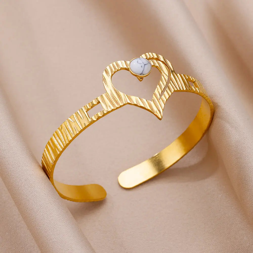 Gold Color Cuff Bracelets Bangle