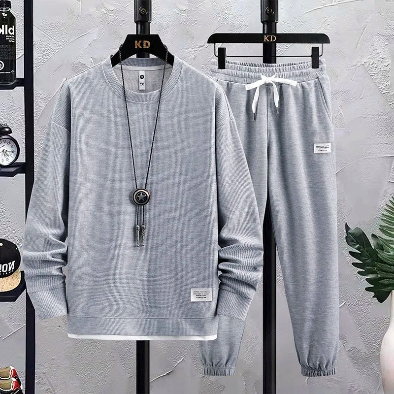 Trendy Blue Sweatshirt and Jogger Set