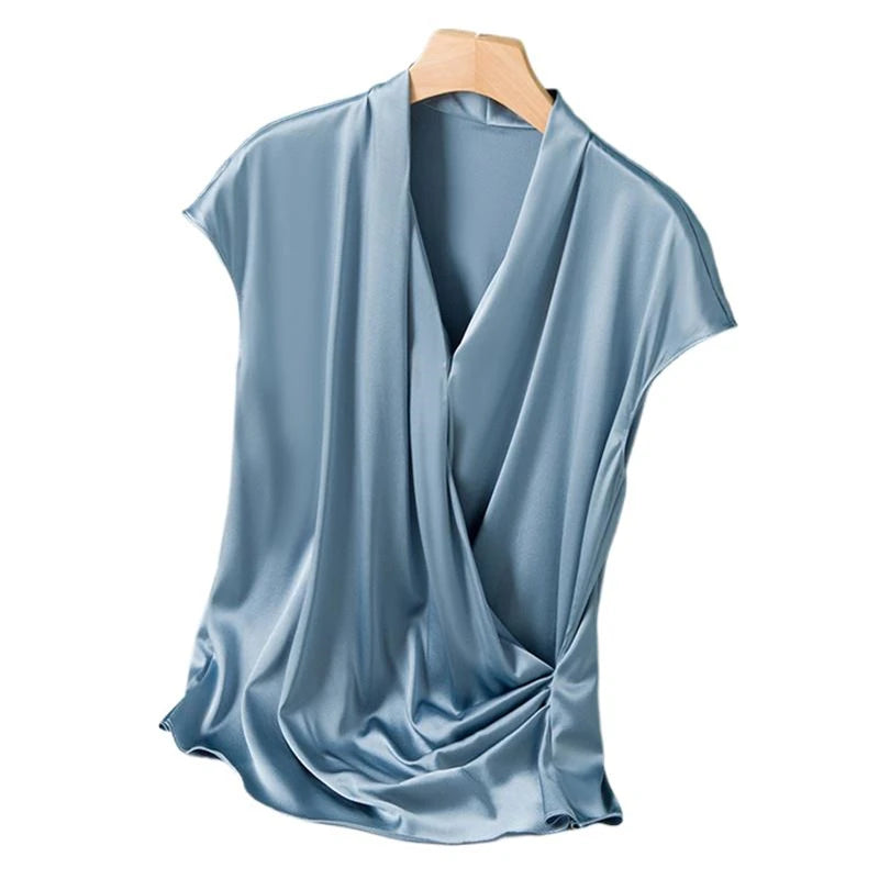Elegant Satin Women Blouse