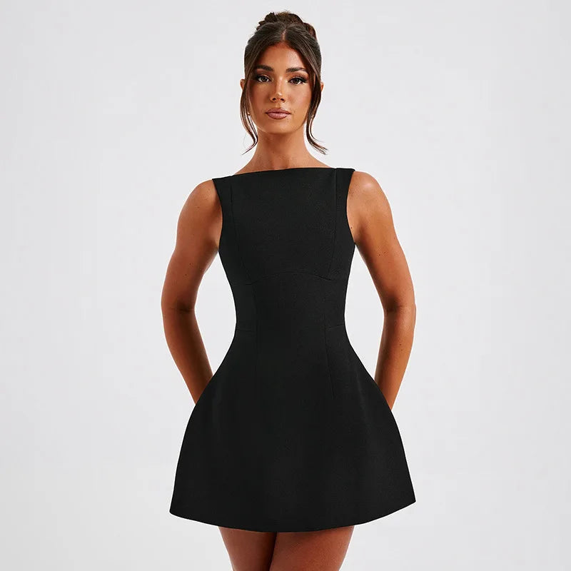 Modern Glamour: A Sleek Black Dress