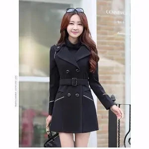 Fashion Slim-fit Double-Breasted Jacket with Belt