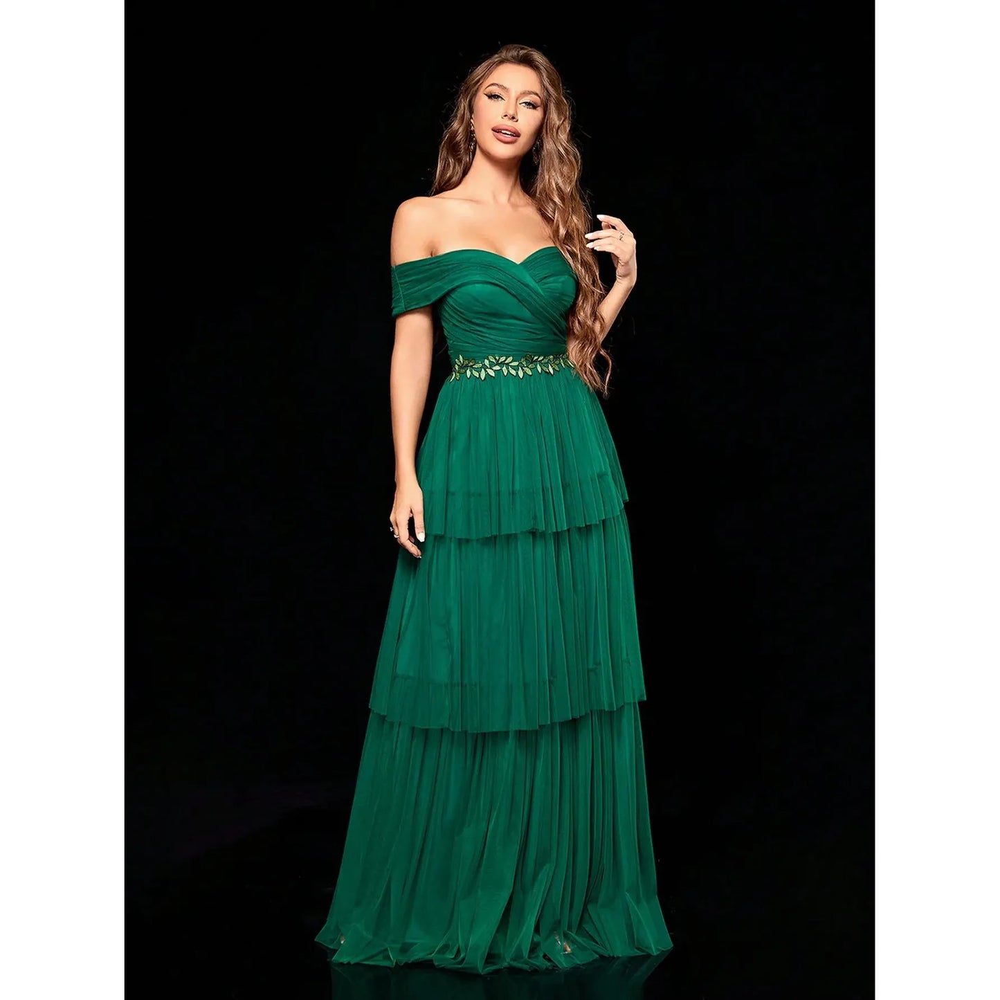 Chic Off-the-Shoulder Tulle Dress