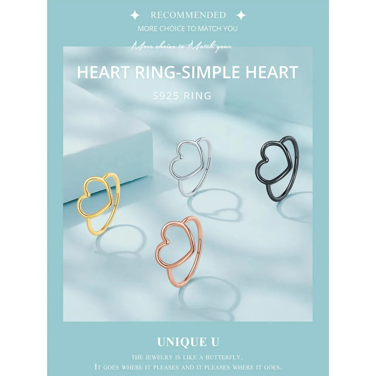 Heart Finger Rings