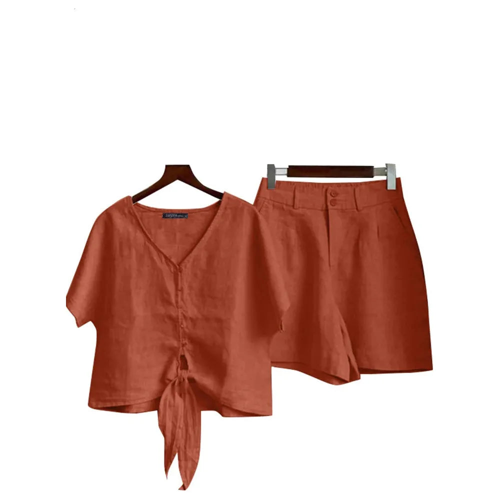 Stylish Casual Summer Outfit in Rust Red