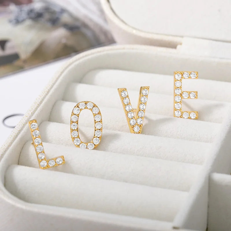 Crystal A-Z Letter Brooches