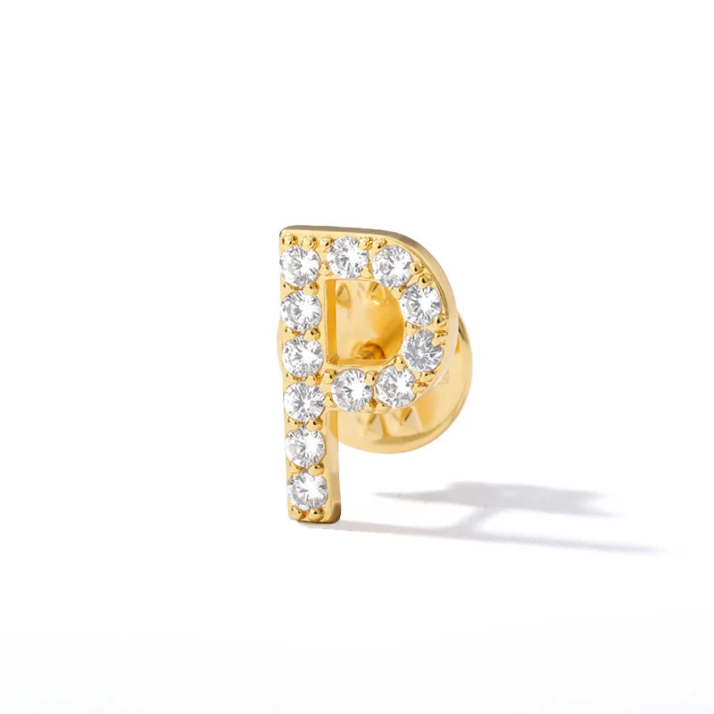 Crystal A-Z Letter Brooches