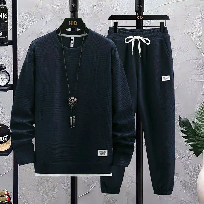 Trendy Blue Sweatshirt and Jogger Set
