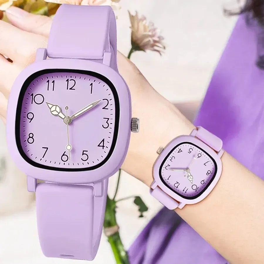 Elegant Purple Minimalist Wristwatch