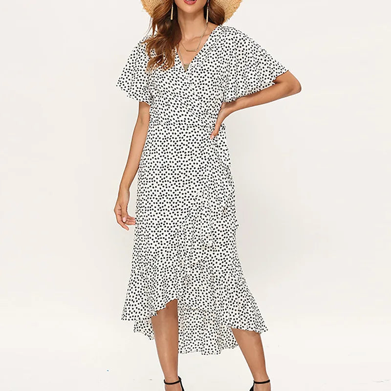 Women Summer Dresses Bohemian Sexy V-Neck