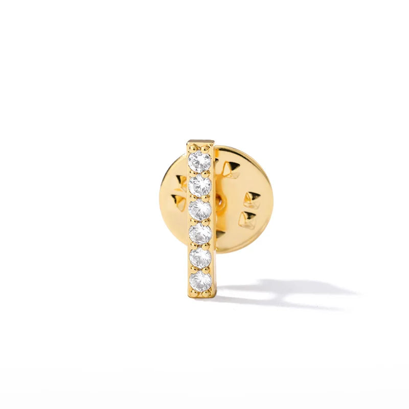 Crystal A-Z Letter Brooches
