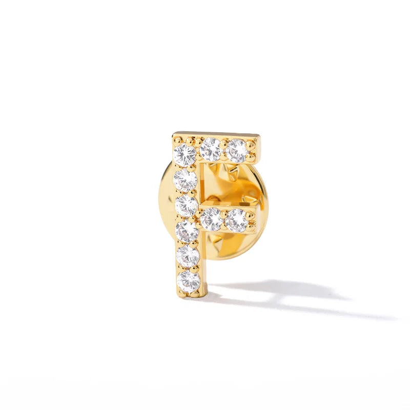 Crystal A-Z Letter Brooches