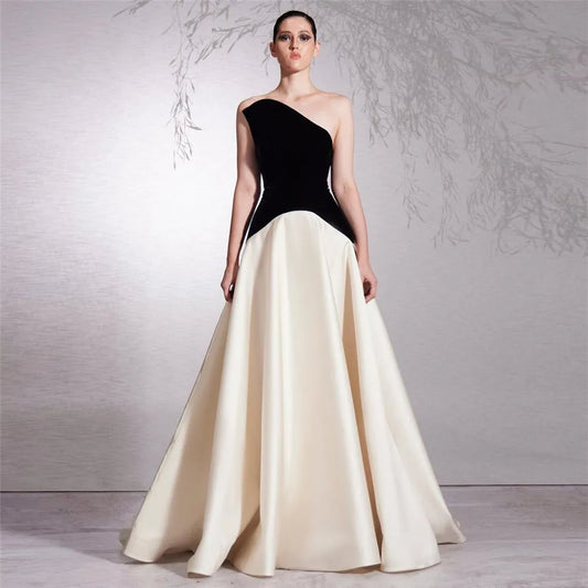 فستان سهرة ساحر بأناقته الحديثة وتصميمه الفريد