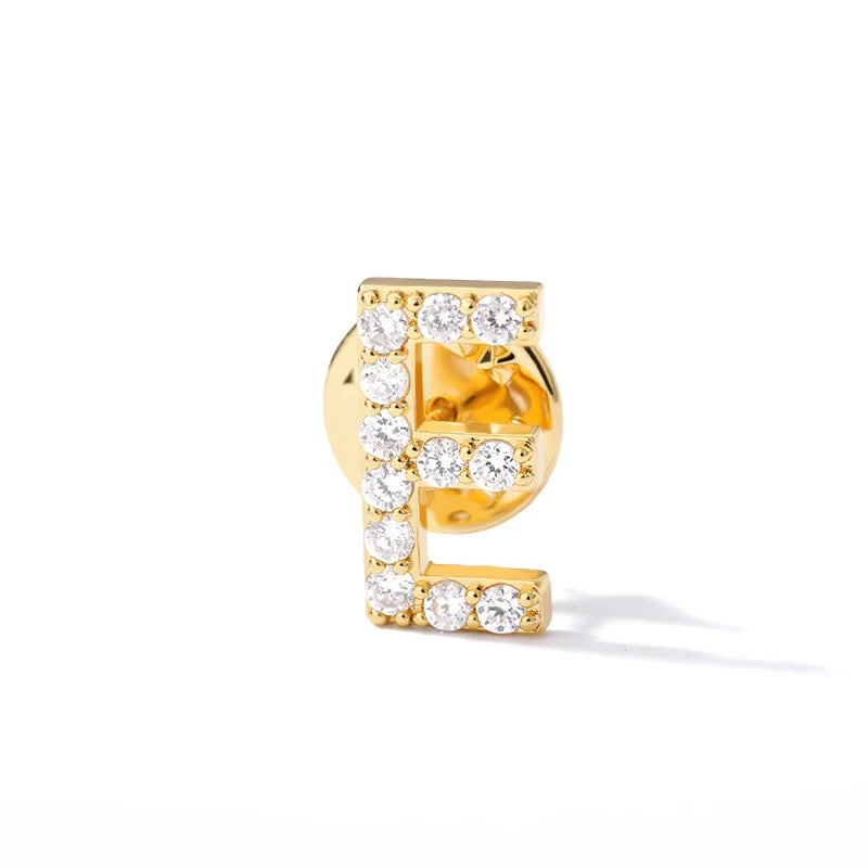 Crystal A-Z Letter Brooches