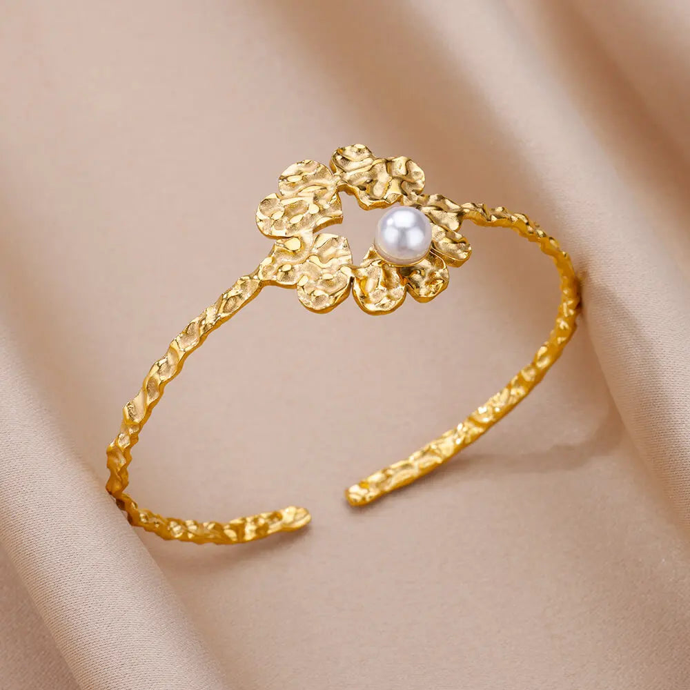 Gold Color Cuff Bracelets Bangle