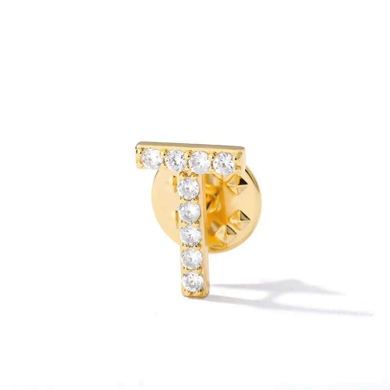 Crystal A-Z Letter Brooches
