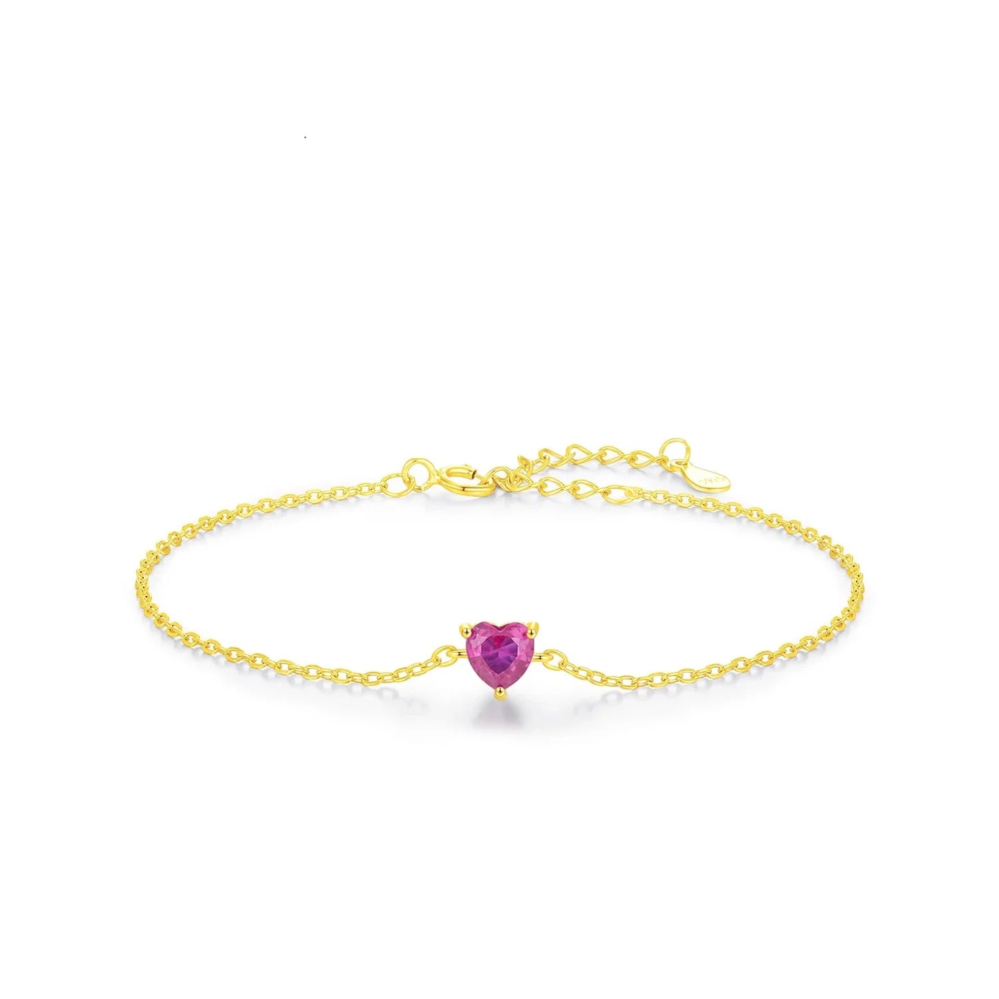 Romantic Rose Red Heart Bracelet