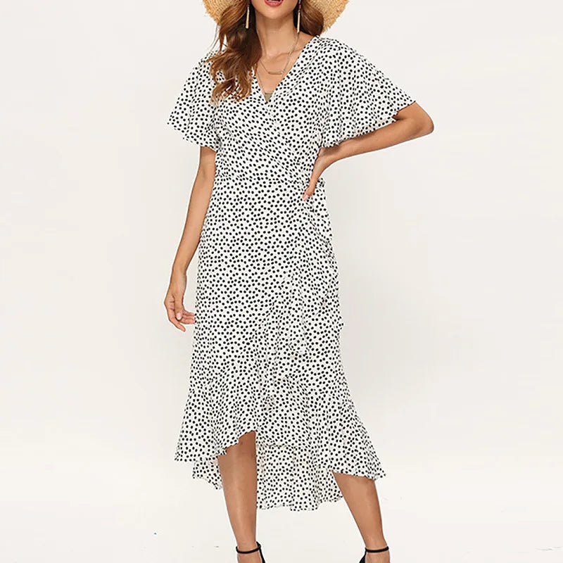 Women Summer Dresses Bohemian Sexy V-Neck