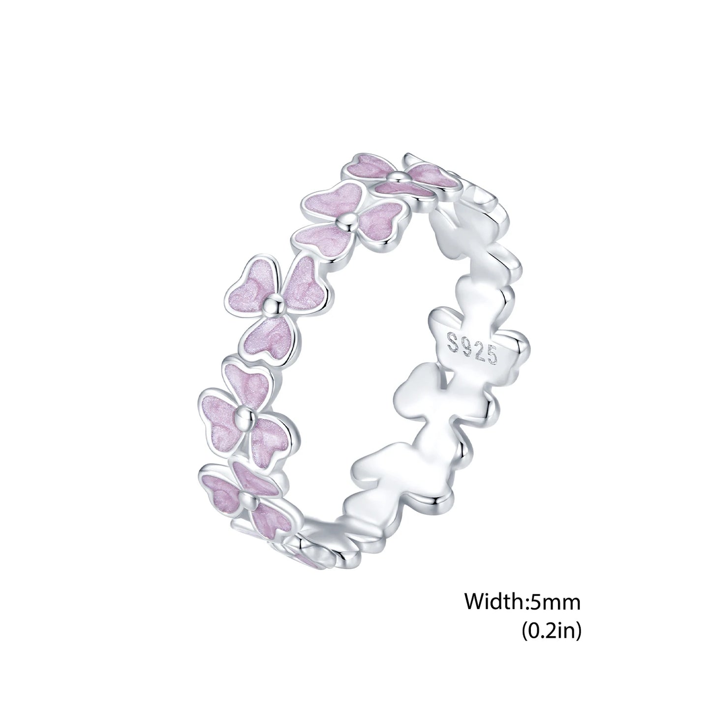 Pink Flower Rings