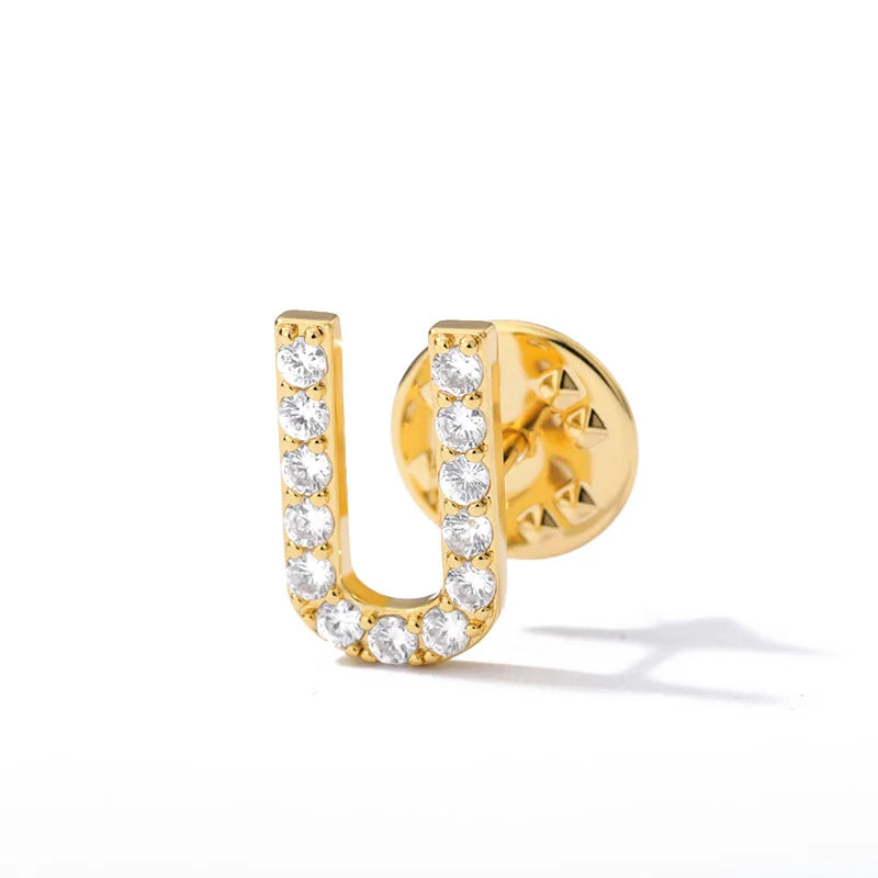 Crystal A-Z Letter Brooches