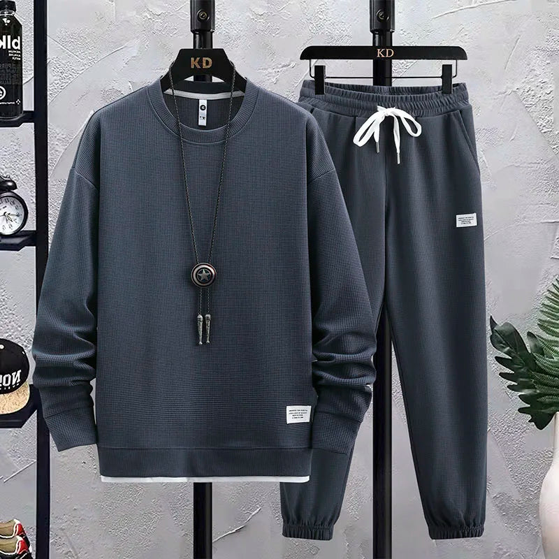 Trendy Blue Sweatshirt and Jogger Set