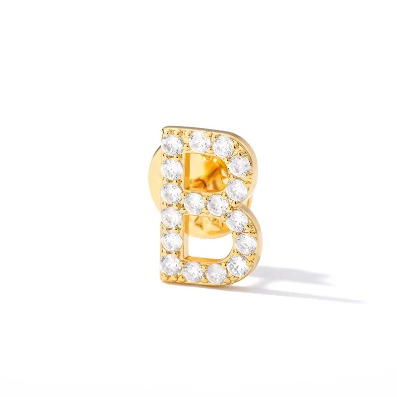Crystal A-Z Letter Brooches