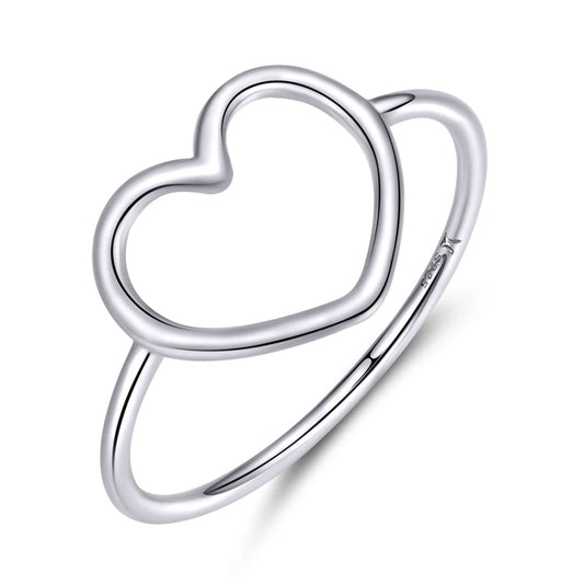 925 Sterling Silver Heart Finger Rings