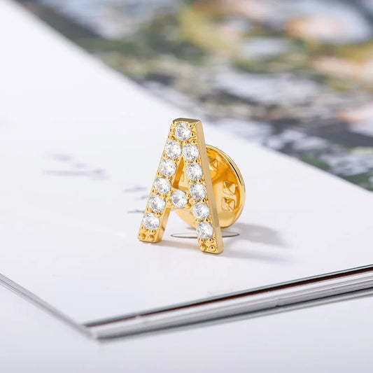 دبابيس كريستالية على شكل حرف AZ