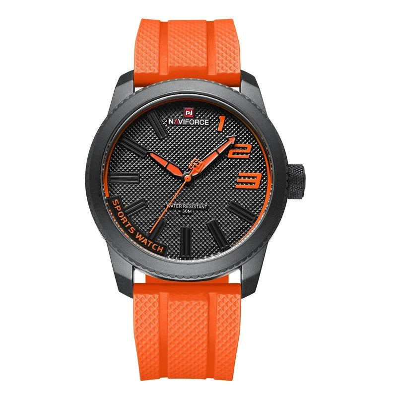 Bold and Dynamic: Sports Watch in Black and Orange