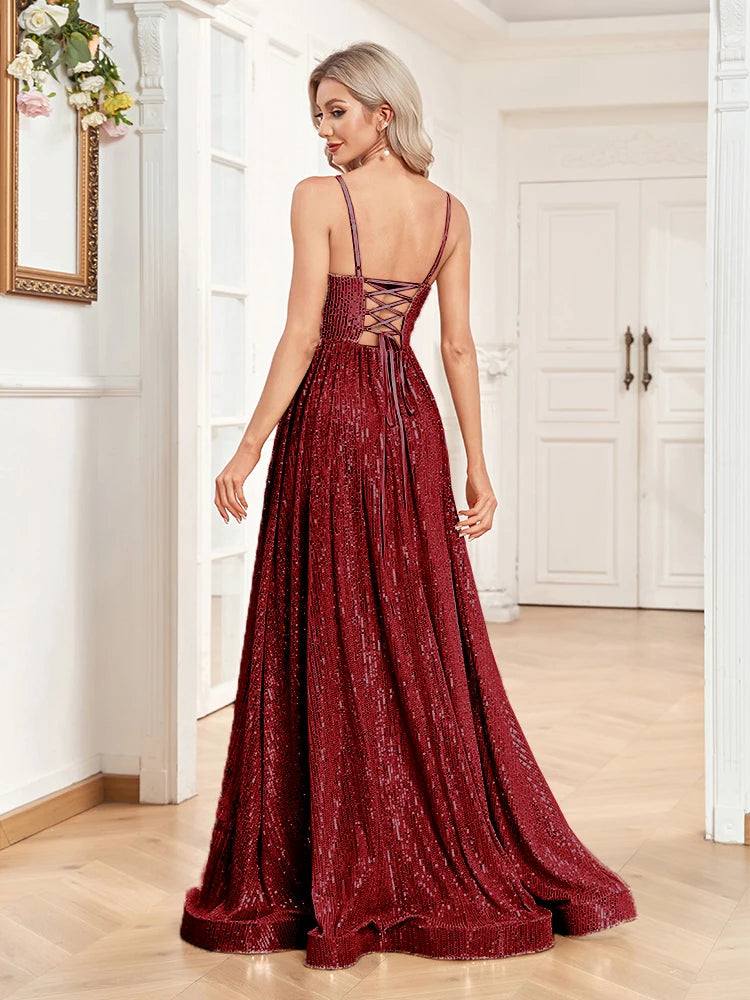 Elegant Sequin Evening Gown