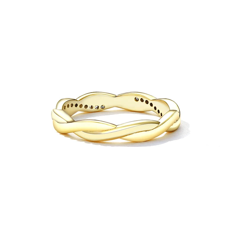 925 Sterling Silver Simple Twisted Ring