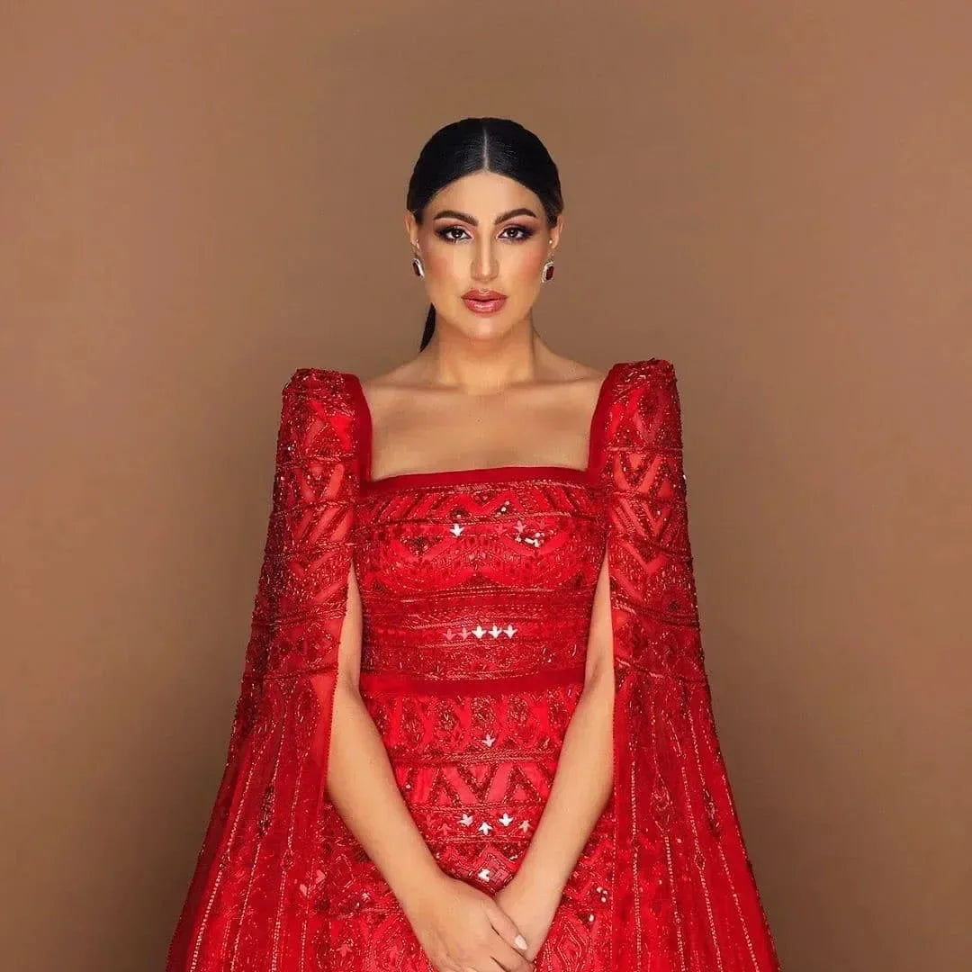 فستان الهيبة القرمزية