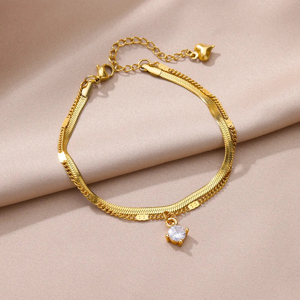 Pearl Chain Anklet Gold Color Leg Bracelets