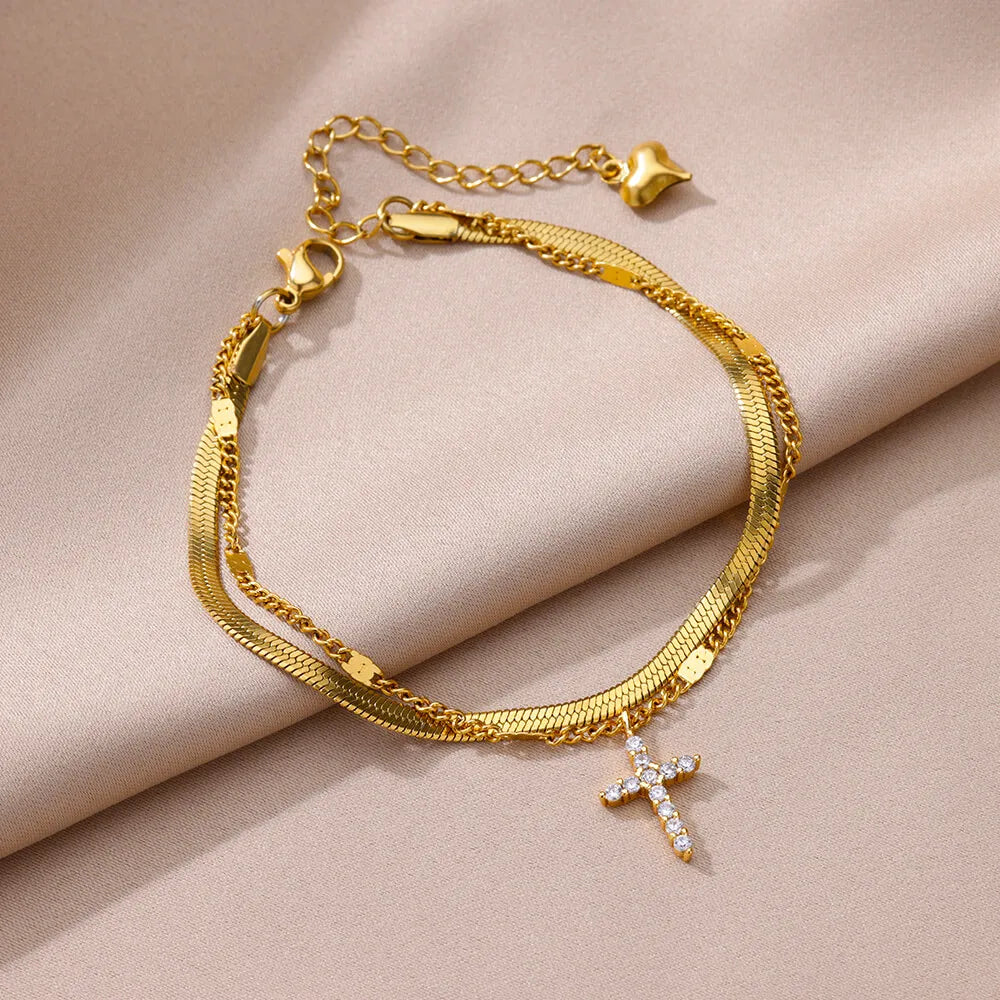 Pearl Chain Anklet Gold Color Leg Bracelets