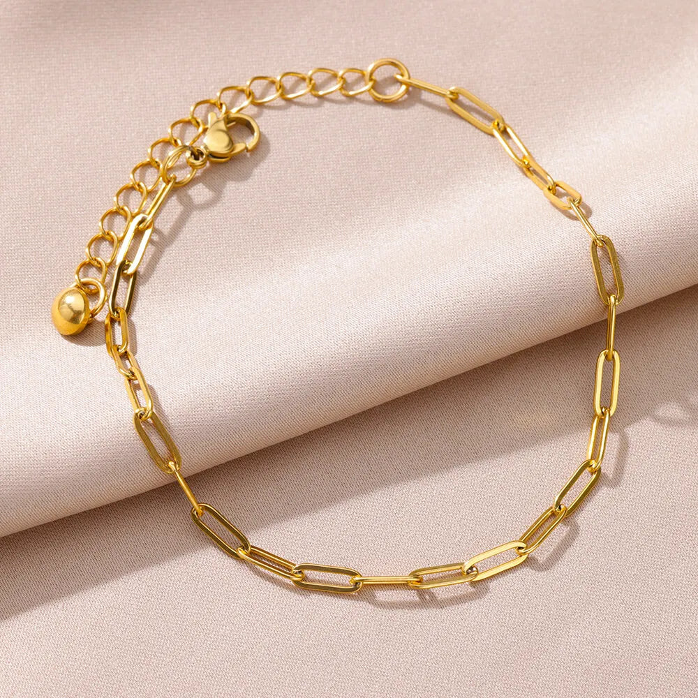 Pearl Chain Anklet Gold Color Leg Bracelets