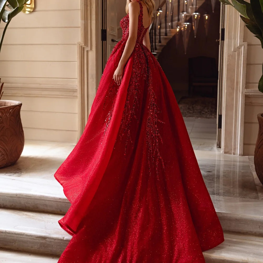 Elegant Red Evening Gown