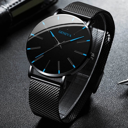 Sleek Watch: Modern Elegance in Black