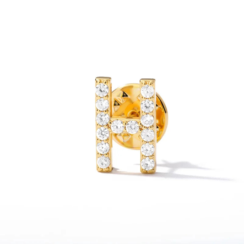 Crystal A-Z Letter Brooches