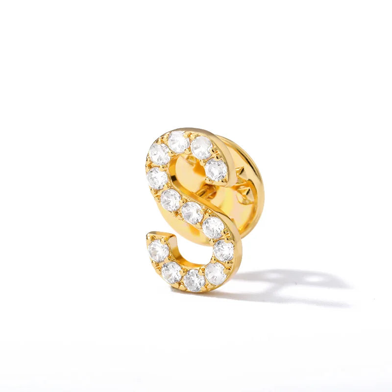 Crystal A-Z Letter Brooches
