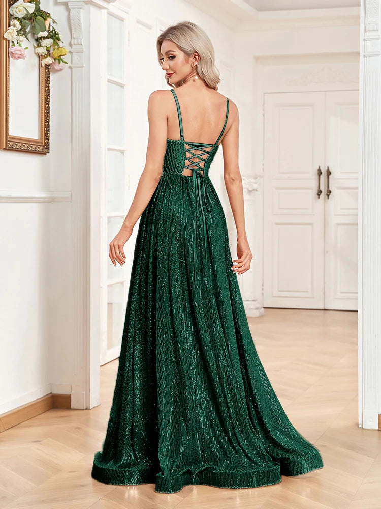 Elegant Sequin Evening Gown