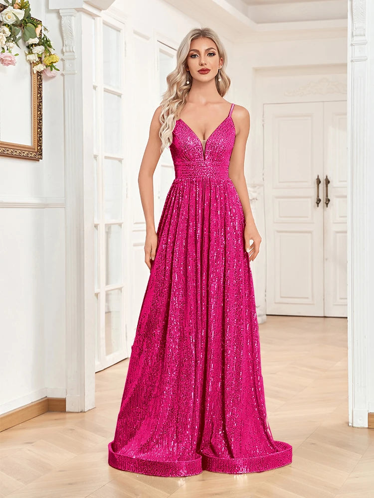 Elegant Sequin Evening Gown